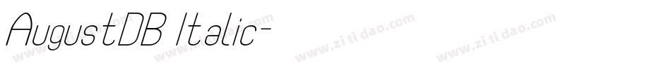 AugustDB Italic字体转换